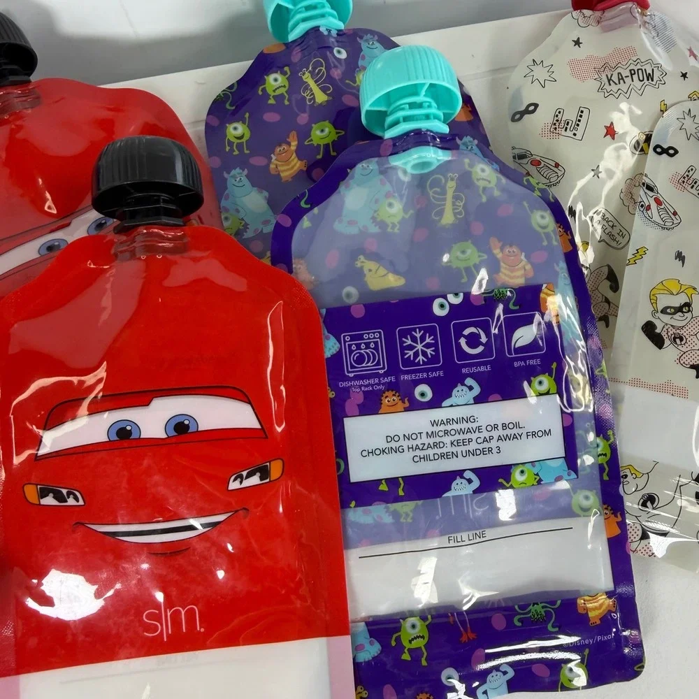 Simple Modern Disney Pixar Baby‎ Kids Food Pouches 10pk Reusable Bags NWOB